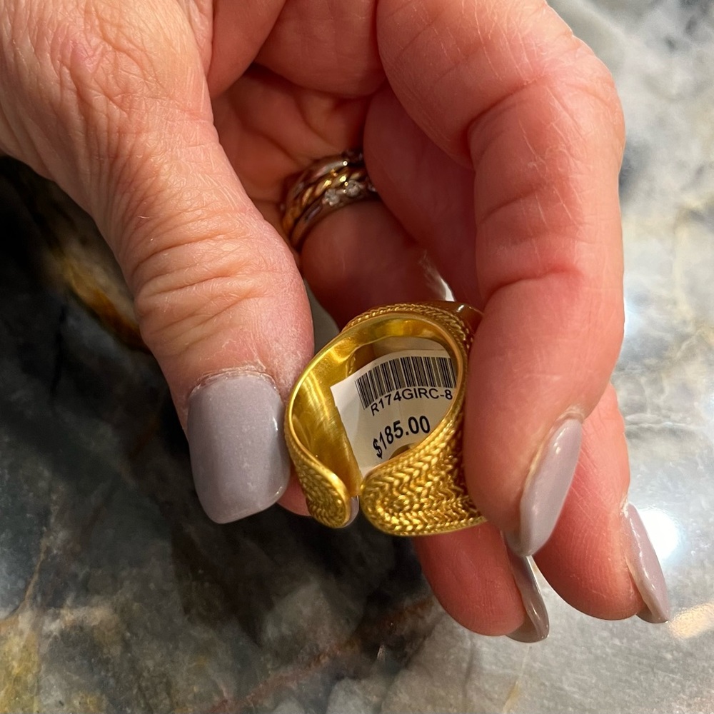 JULIE VOS Gold and White Women's Ring - Picture 5 of 14